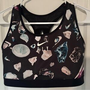 Nike Fly Sports Bra Gems and Rocks Print Adjustible